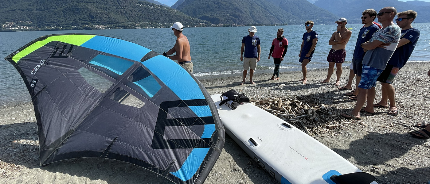 Formazione Istruttori WingFoil: Tre giorni di tecnica e didattica a Cremia, sul Lago di Como